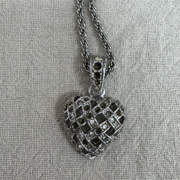 Swarovski 愛心水鑽銀色項鍊 
