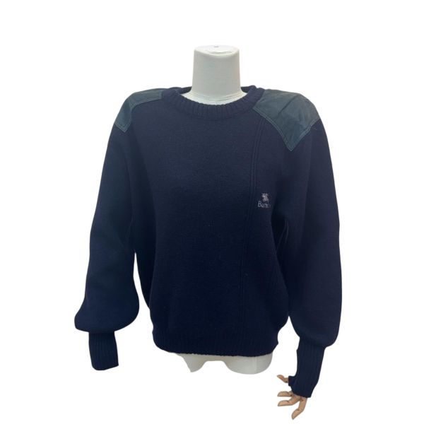 Burberry 皮拼羊毛衣 