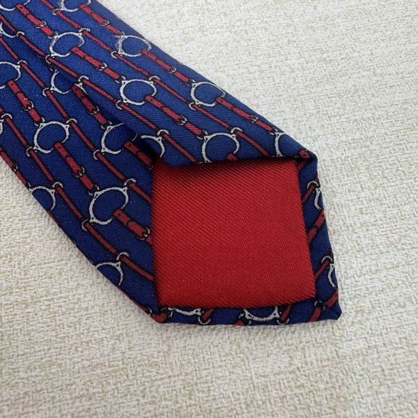 CELINE 藍 領帶 領結 絲綢（中古） 