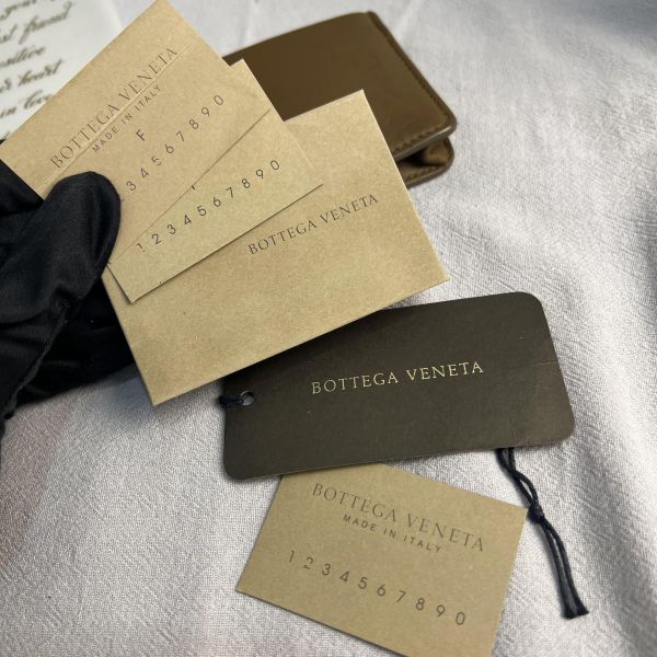 Bottega Veneta Intrecciato 棕色編織皮革名片夾 