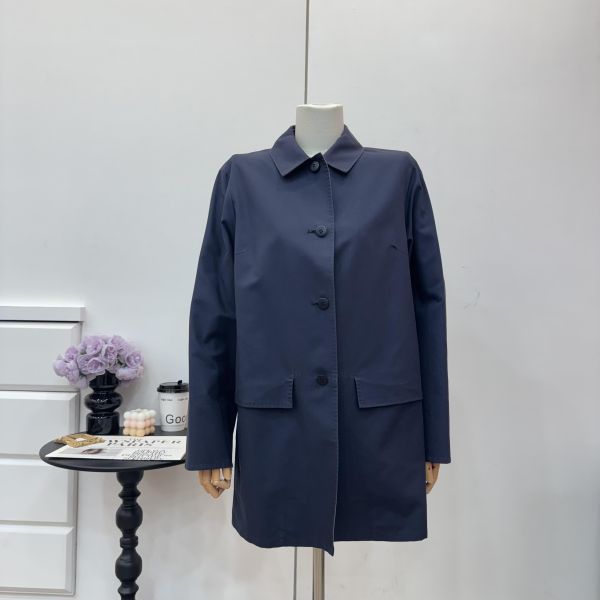 Burberry 深藍色復古女士風衣 