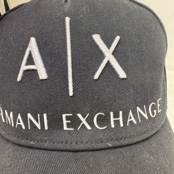 Armani 英文字母 黑色棒球帽 