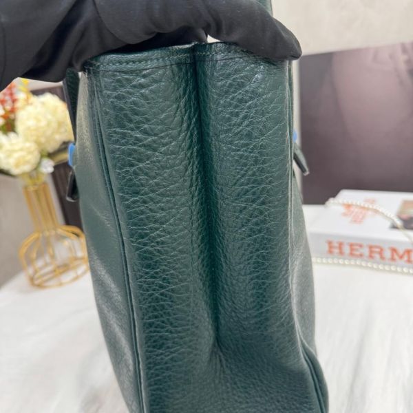 Hermès 墨綠山羊皮肩背包 