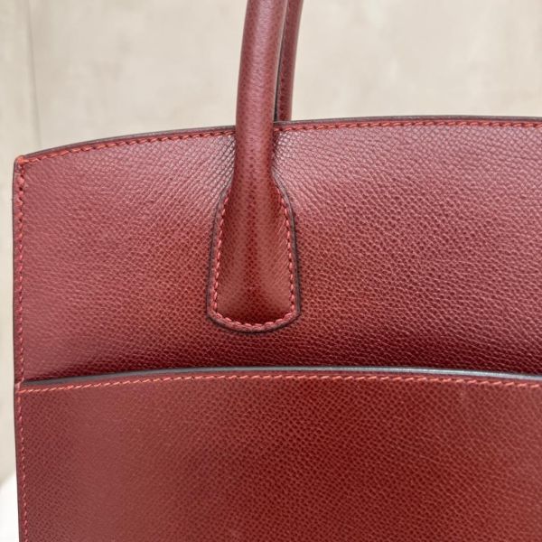 Hermès whitebus 酒紅手提托特包 