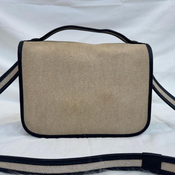 Hermès 小馬頭帆布拼皮小書包 