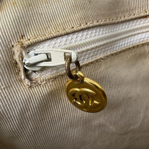 CHANEL Vintage 菱格紋檸檬綠肩背包 