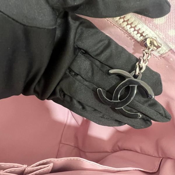 Chanel 粉色帆布托特包 