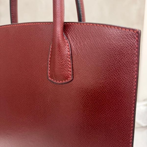 Hermès whitebus 酒紅手提托特包 