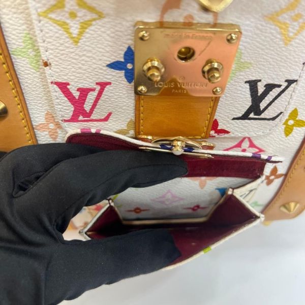 LV 村上隆白三彩 keepall 45 旅行包 