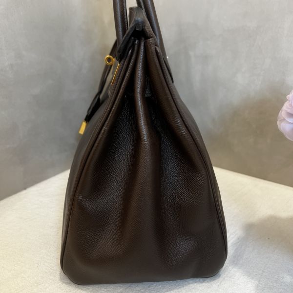 Hermès Birkin 柏金包 35 深巧克力色 