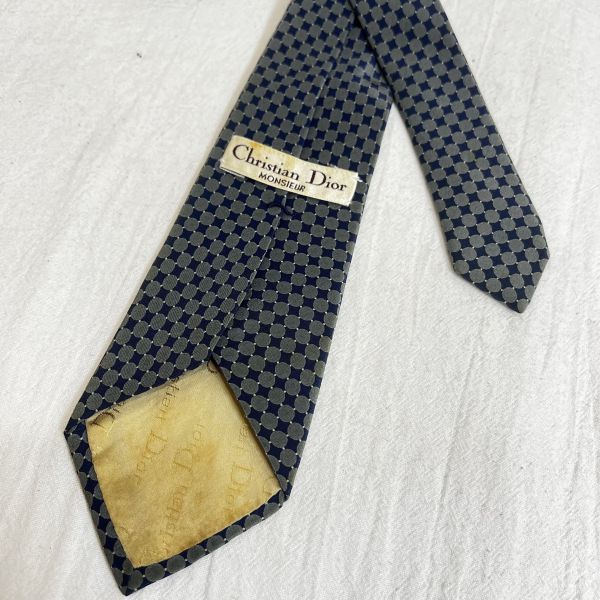 Dior 藍圓點領帶（中古） 
