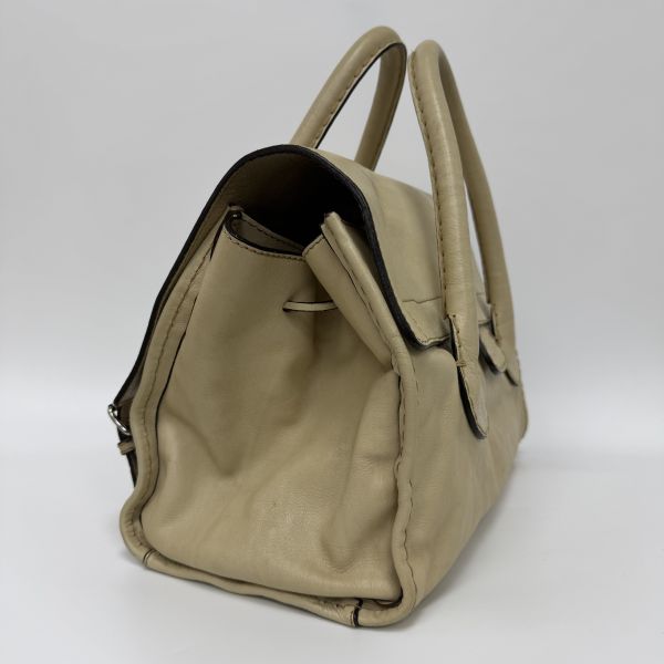 Chloe Edith Bag 米白前口袋手提包 