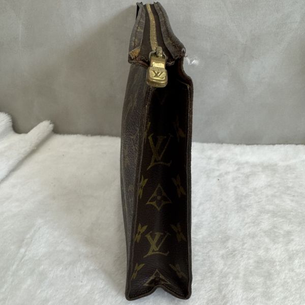 LV 老花洗漱大號手拿包 