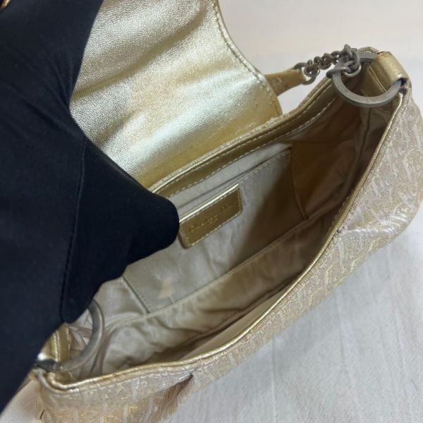 Dior 迪奧 金色晚宴腋下包 