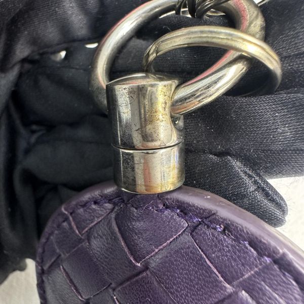 BV 中古紫色小編織鑰匙圈吊飾 