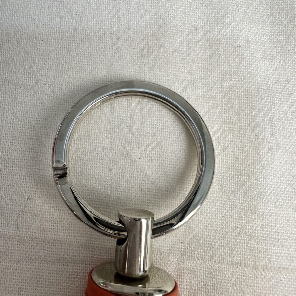 BV 中古橘色小編織鑰匙圈吊飾 