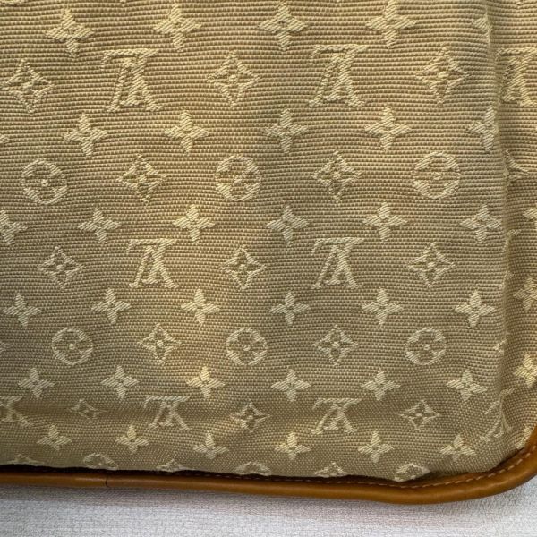 Louis Vuitton 黃色丹寧拼焦糖皮革斜背包 