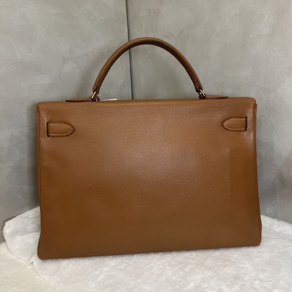 Hermès Kelly 凱莉包 35 金棕金扣 