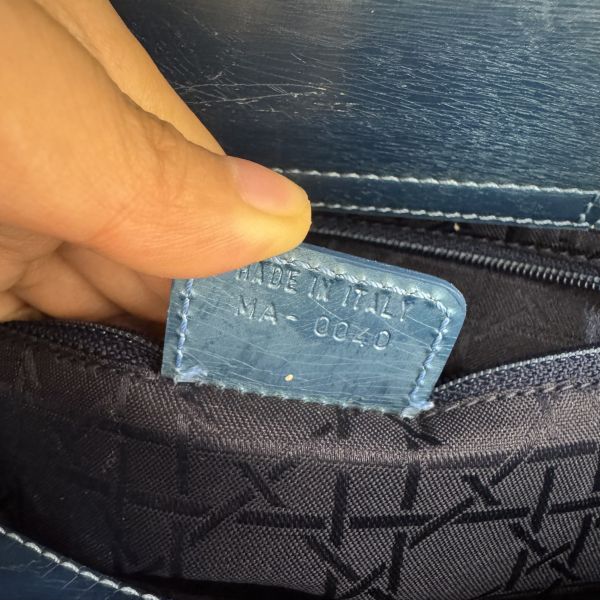 Dior 迪奧 漆皮水藍色手提包 
