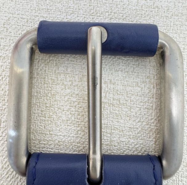 Bottega Veneta 銀頭 藍編織 皮帶 腰帶 