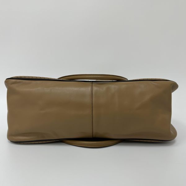 Prada 普拉達 棕色皮革保齡球包 