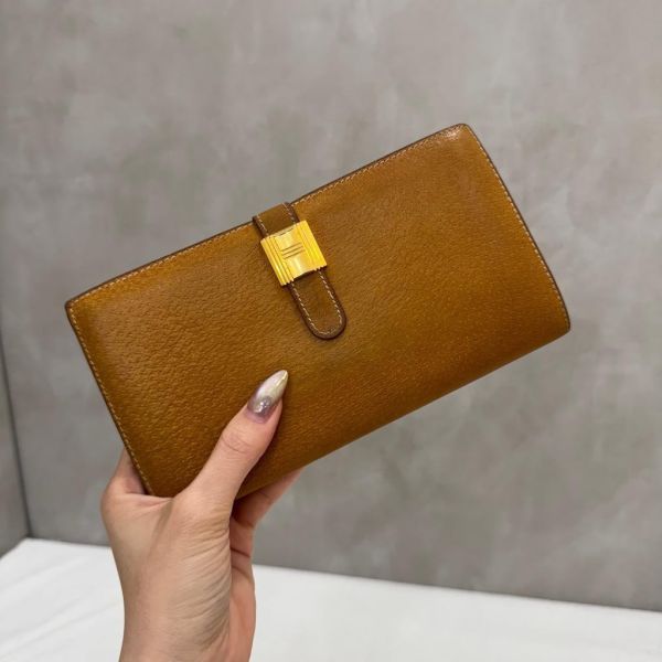 Hermès 駝色長夾 