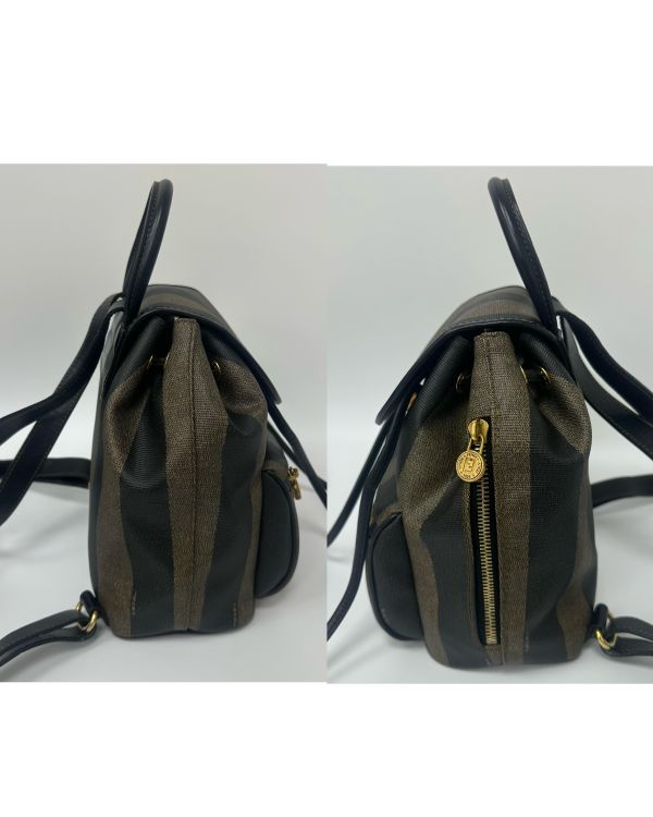 Fendi Pequin 條紋背包 