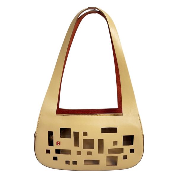 Bally 復古鏤空皮革肩背包 