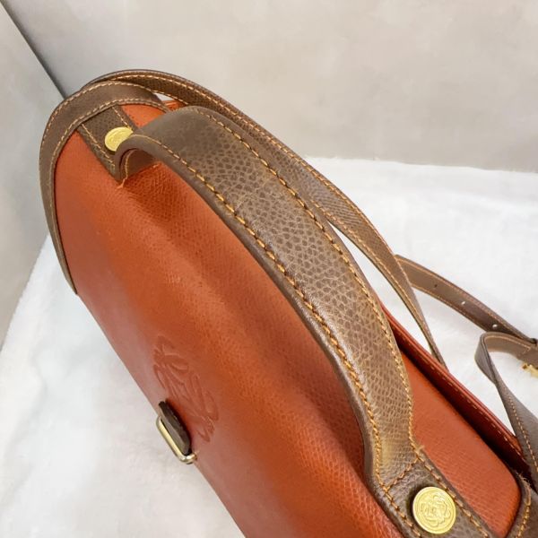 Loewe復古拼色兩用手提 肩背包 