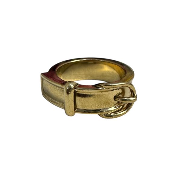 Hermes 中古 淡金色腰帶絲巾環 