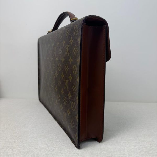 Louis Vuitton 紅皮老花 手提公事包 