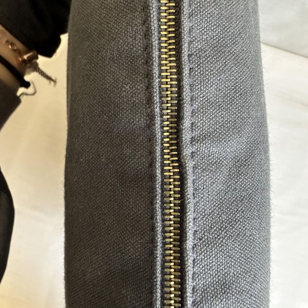 Hermès 愛馬仕 灰色帆布Fourre Tout Porte Documents 商務包 