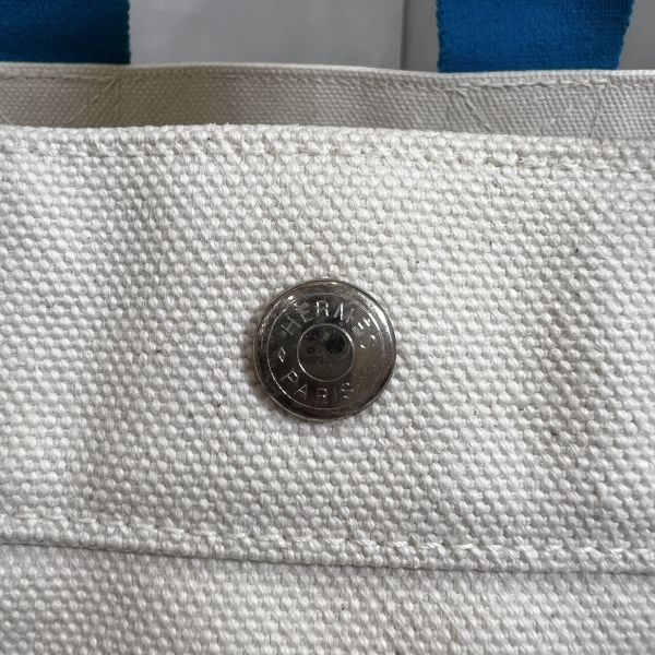 Hermès 帆布藍色手提包 