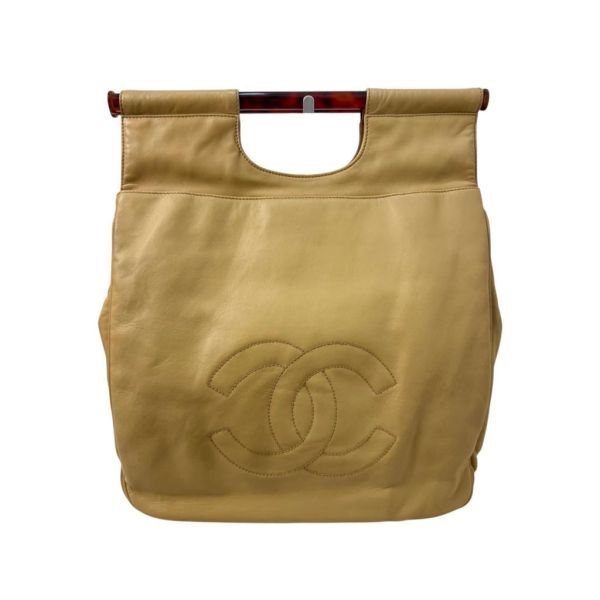 Chanel 玳瑁提把手提袋 