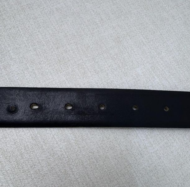 DIOR 金x黑頭 黑皮革 皮帶 腰帶 