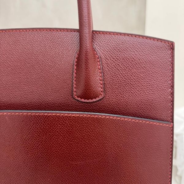 Hermès whitebus 酒紅手提托特包 