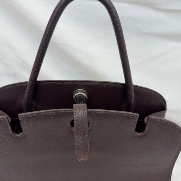 Hermès  深咖銀扣 