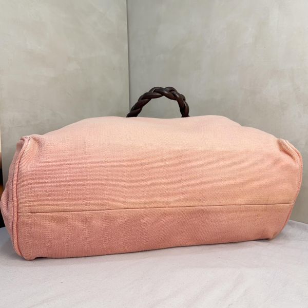 Bottega Veneta 粉紅色帆布托特包 