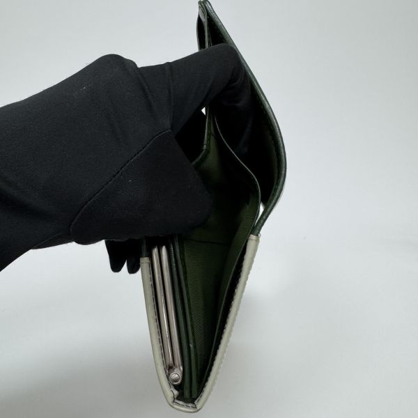 Agnes b. 淺綠 綠邊短款錢包 