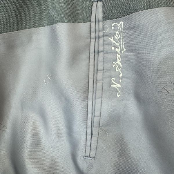 Dior 灰色雙排扣西裝外套 