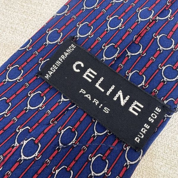 CELINE 藍 領帶 領結 絲綢（中古） 