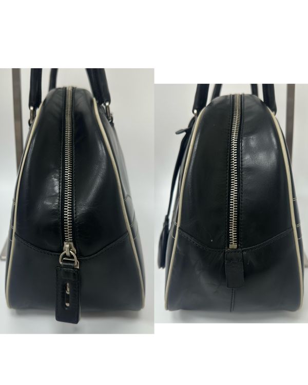 Prada Bowling Bag 黑色皮革保齡球包 
