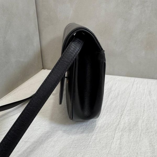 Dior 立體CD 黑色皮革斜背包 