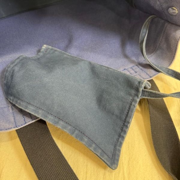 Hermès  Cavalcadour Étriers 藍色馬圖帆布托特包 
