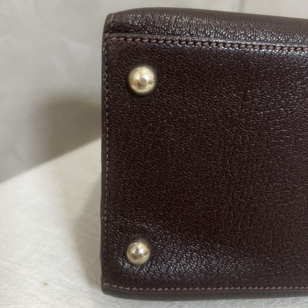 Hermès  深咖銀扣 