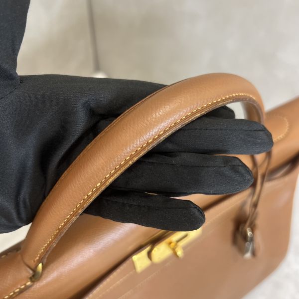 Hermès Kelly 凱莉包 35 金棕金扣 