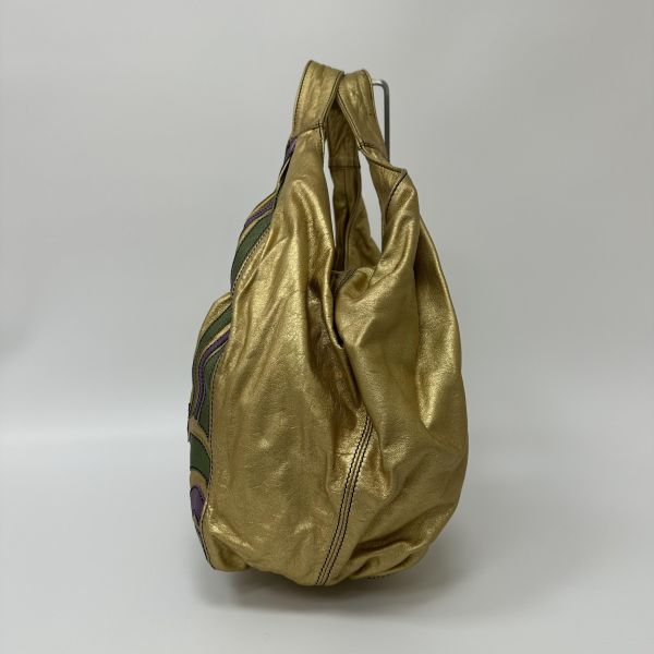 Valentino Nuage Bow 系列金色皮革超大肩背包 