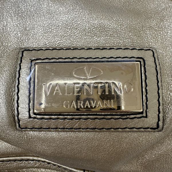 Valentino Nuage Bow 系列金色皮革超大肩背包 