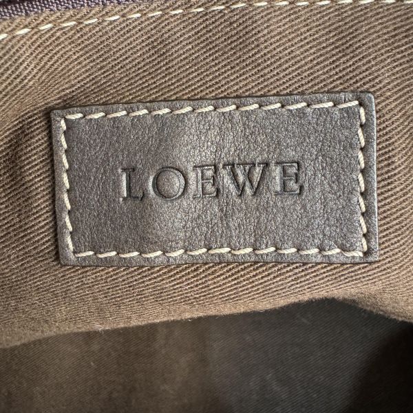 LOEWE Anagram 帆布皮革拼接波士頓包/手提包 