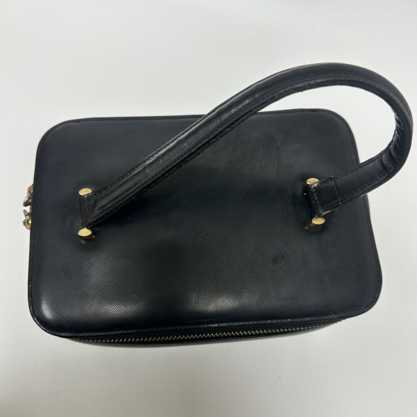 Versace Vintage 中古太陽神標誌黑色手提化妝包 